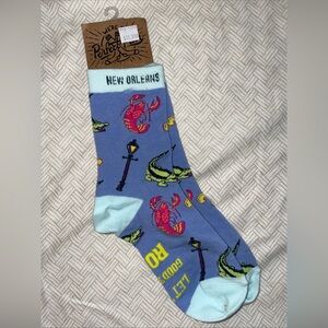 Perfect Pair New Orleans Novelty Crew Socks NWT Women’s 6–10 Lobster Alligator